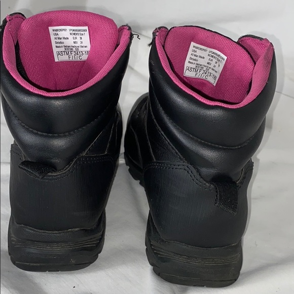 Brahma Boots Black Leather Pink Liner Women’s Sz 7 - Picture 7 of 13
